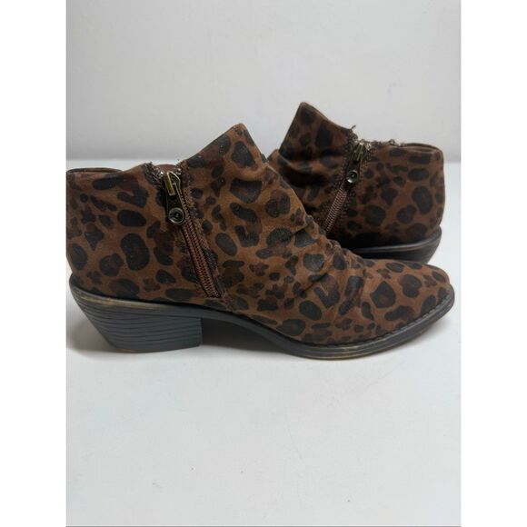 Blowfish Malibu Leopard Canvas Print Comfort  Booties Woman's Size 6 See Notes - Picture 12 of 16